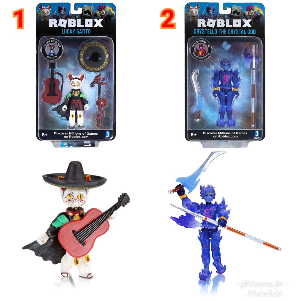 Roblox Collection Figure Pack Lucky Gatito Crystello The Crystal God Mainan Action Toy Original Shopee Indonesia - god pack roblox