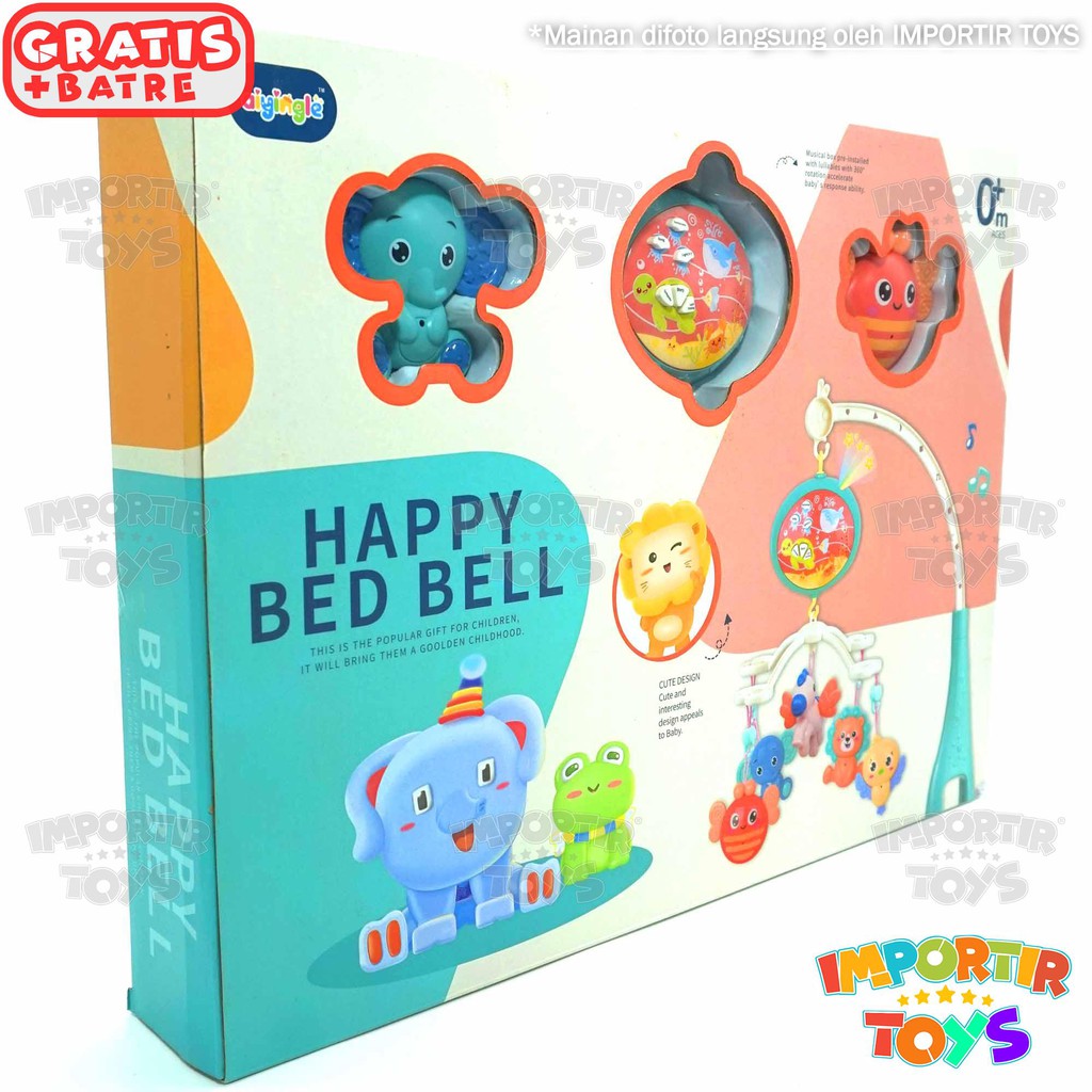 Mainan Bayi Music Box BATRE Baby Playgym KERINCINGAN HAPPY BED BELL