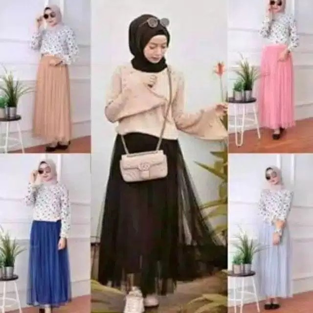 ROK TUTU MODIZ ROK TUTU ORGANZA ROK HIT ROK PESTA ROK ORGANZA ROK MASA KINI 1kg MUAT 6pcs