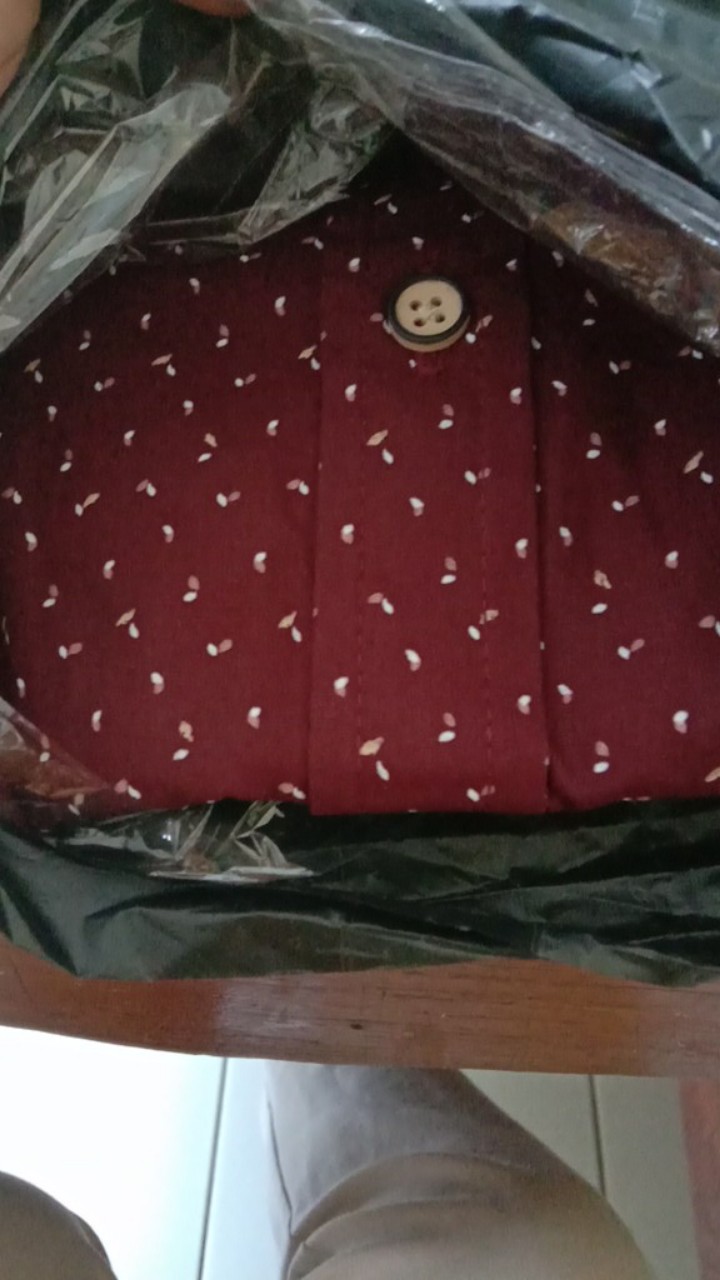 [gridline - S142 Black Brown] Kemeja Batik Match Pria Lengan Pendek Slimfit Casual