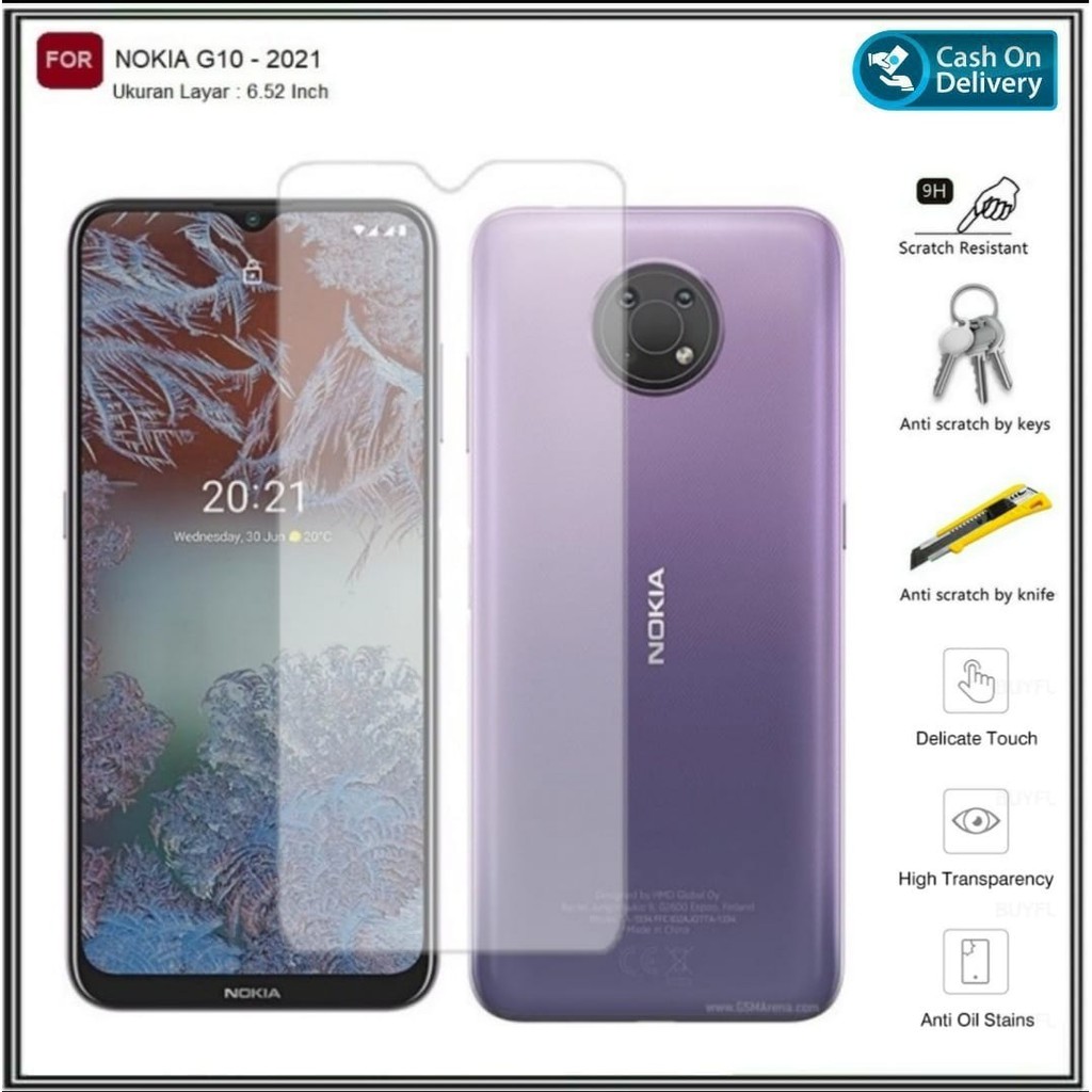 Riyanali_Shop Tempered Glass Clear Nokia G10 2021 Anti Gores Layar Kaca HP