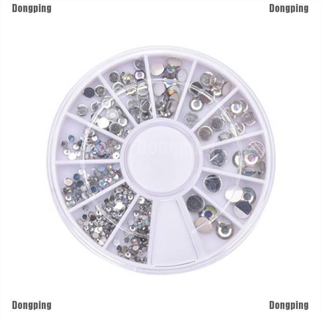 2400pcs Rhinestone clear uk.  1.5mm / Berlian imitasi bulat pipih 3D / dekorasi nail