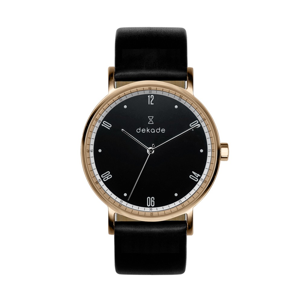 Jam Tangan Pria Wanita Dekade Time Jour Series – BLACK ROSE BLACK [BRB]