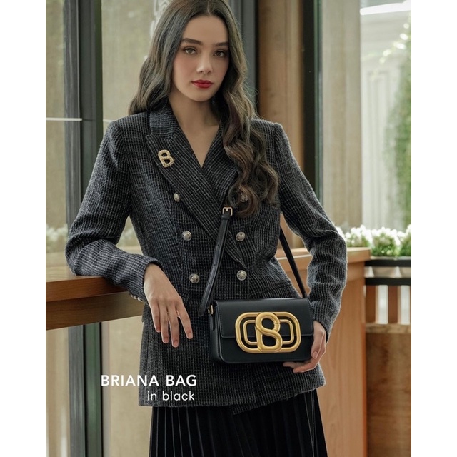 Briana Bag by buttonscarves warna Black
