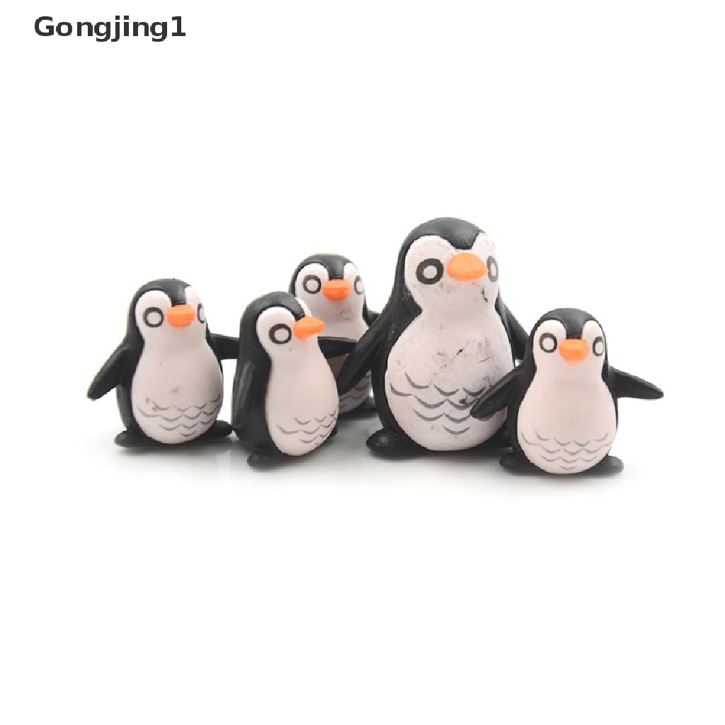 Gongjing1 5Pcs / Set Miniatur Penguin Untuk Dekorasi Taman / Rumah Boneka DIY