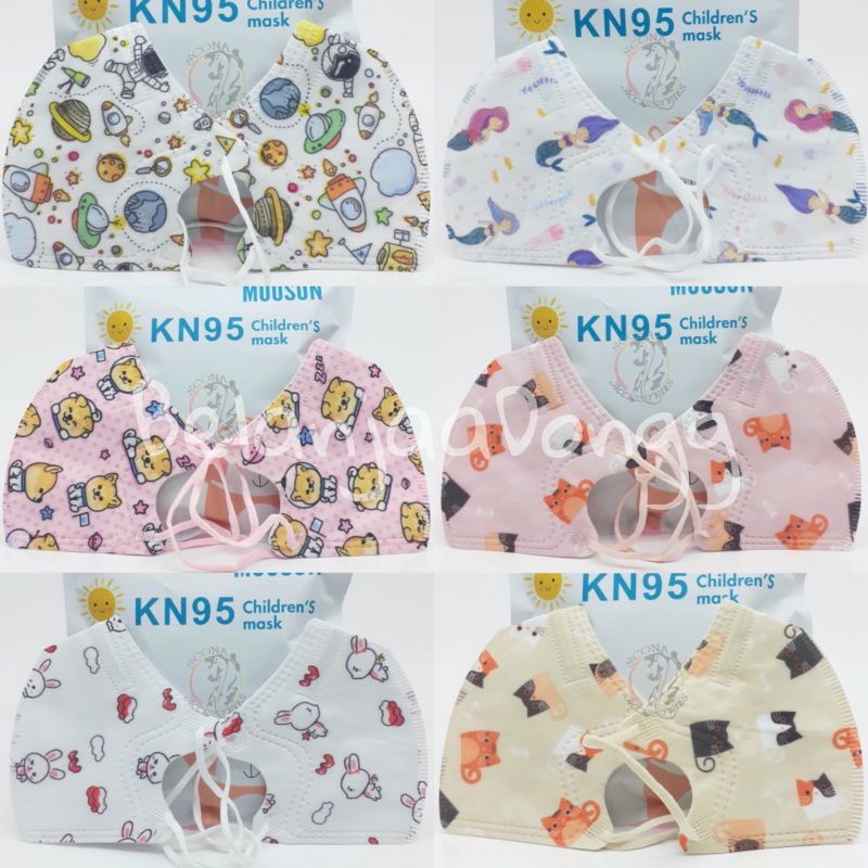 MASKER KN95 MOUSON ANAK 5PLY ISI 10PCS - MASKER KN95 ANAK MOTIF - MASKER KN95 MIRIP POKANA - MASKER 