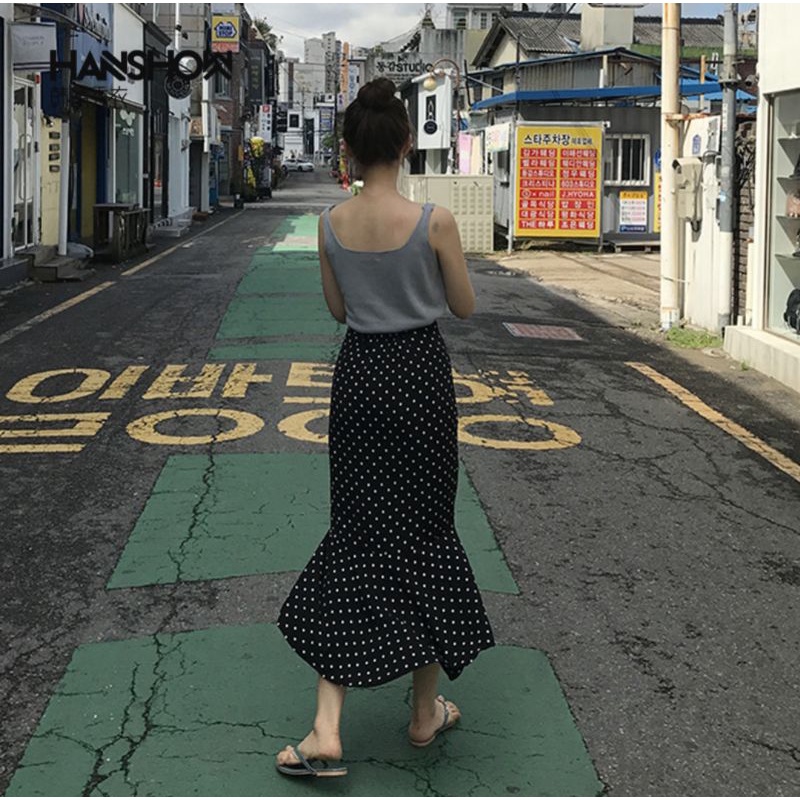 SKIRT POLKA MERMAID.PEPLUM.ROK WANITA KOREAN STYLE FIT TO XL-1