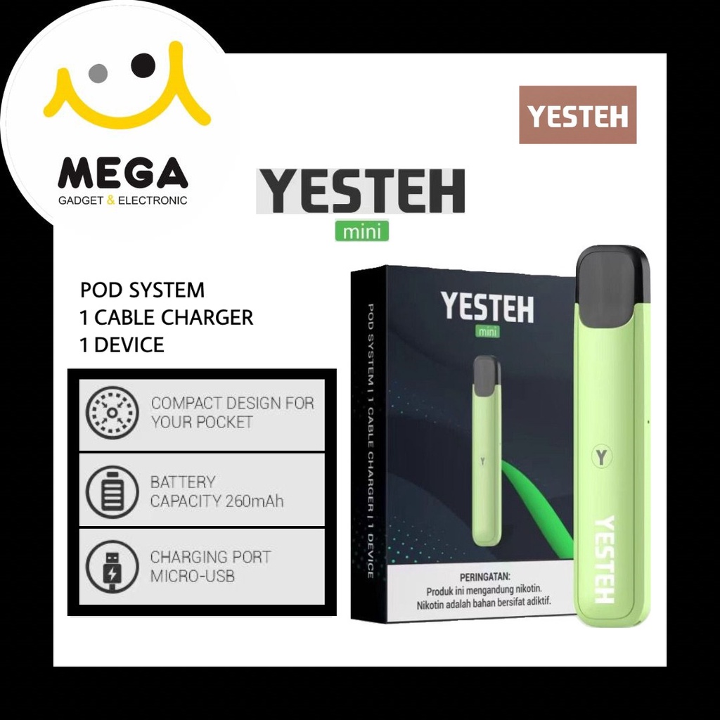 Yesteh Pods Plastic Device Green Garansi Supplier Yesteh Indonesia
