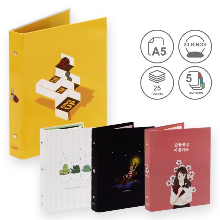 

Bantex Binder A5 20 Ring Motif Fancy