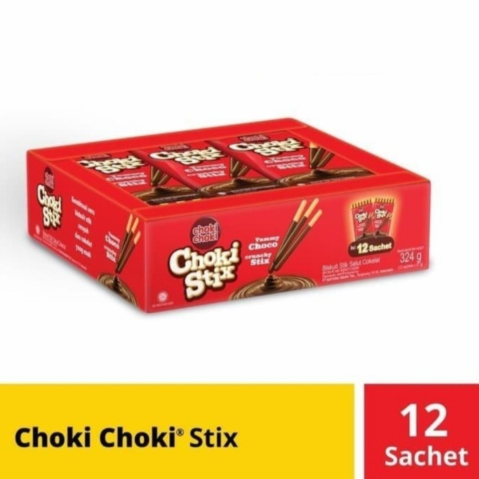 

Wafer-Biskuit- Choki Stix Choki Choki Stix Stick 1 Box Isi 12 -Biskuit-Wafer.