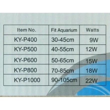 Lampu Kiyosaki KY P600 / Lampu Aquascape KY-P600 P 600