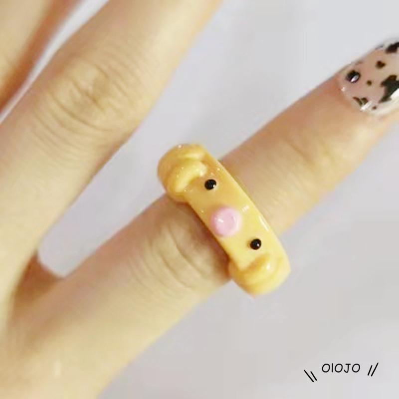 【COD】Cincin Gurita Bahan Resin Warna Permen Untuk Wanita