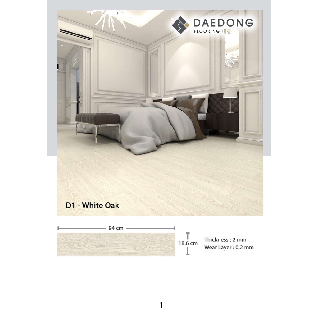 Parket Vinyl Lantai Daedong Motif Kayu Tebal 2mm