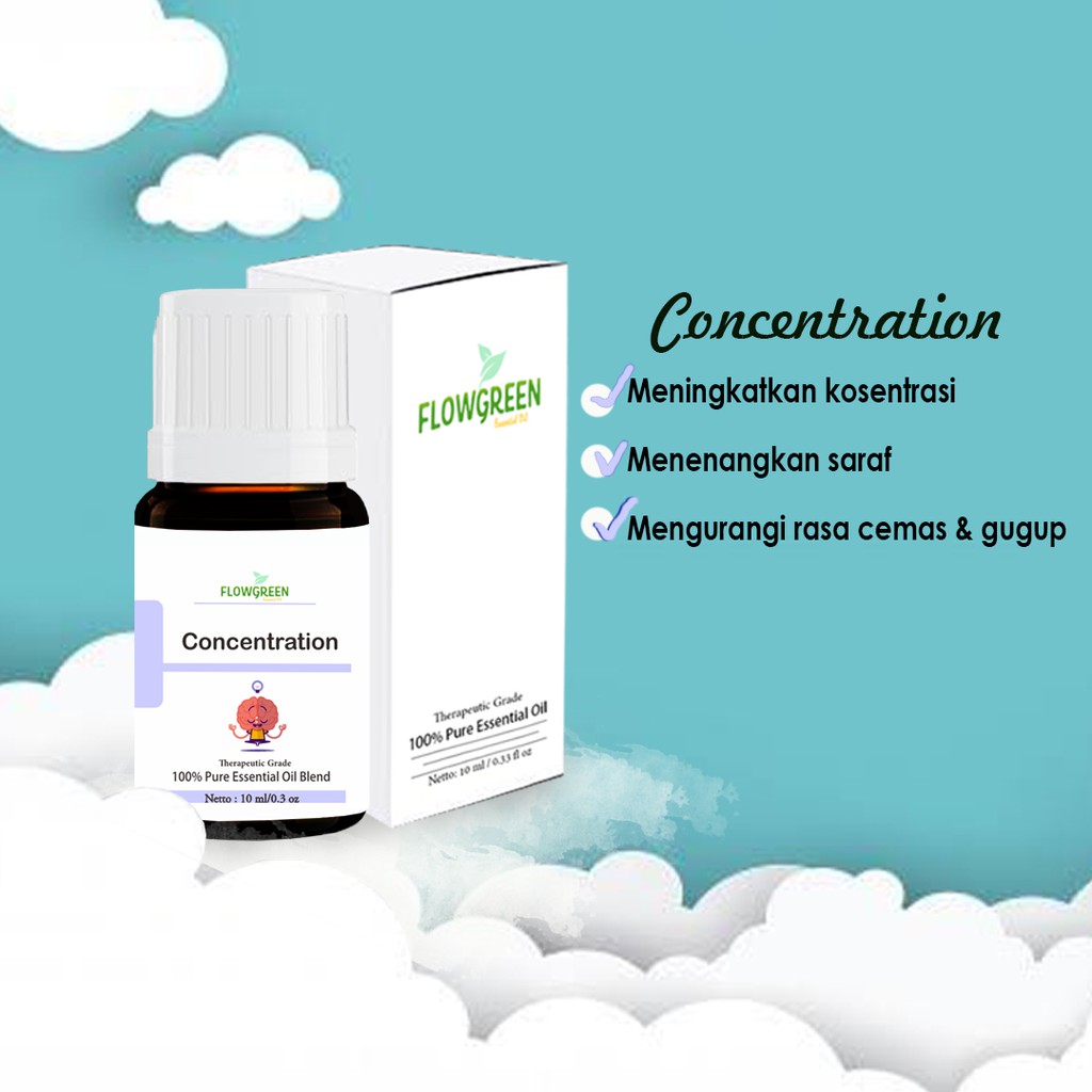 FLOWGREEN CONCENTRATION ESSENTIAL OIL DIFFUSER HUMUDIFIER BLEND 10 ML