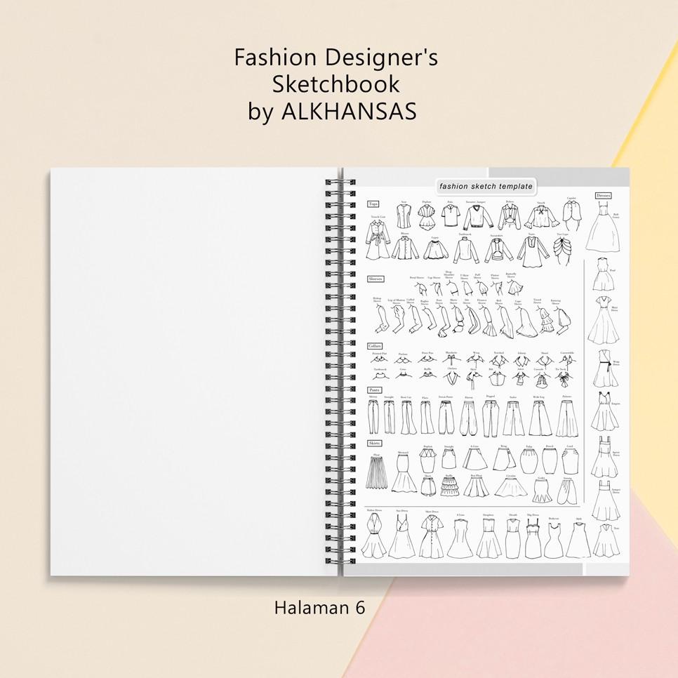 

[SKU : J9IGD] Buku Gambar Fashion Designer (Fashion Designer's Sketchbook) by ALKHANSAS (Volume 8)