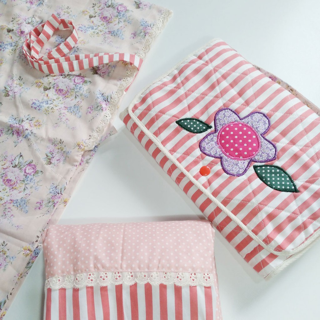 Mukena Dewasa Katun Jepang Motif Bunga