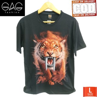 Kaos Hitam Harimau Bertaring Gag Terbaru 2020 Kaos Hitam Bahan Cotton Combed 30s Kaos Pria Wanita Shopee Indonesia