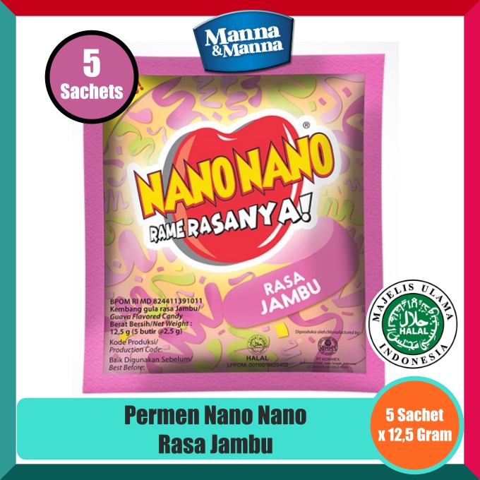 

Permen Nano Nano Rasa Jambu - 5 Sachet x 12,5 Gram