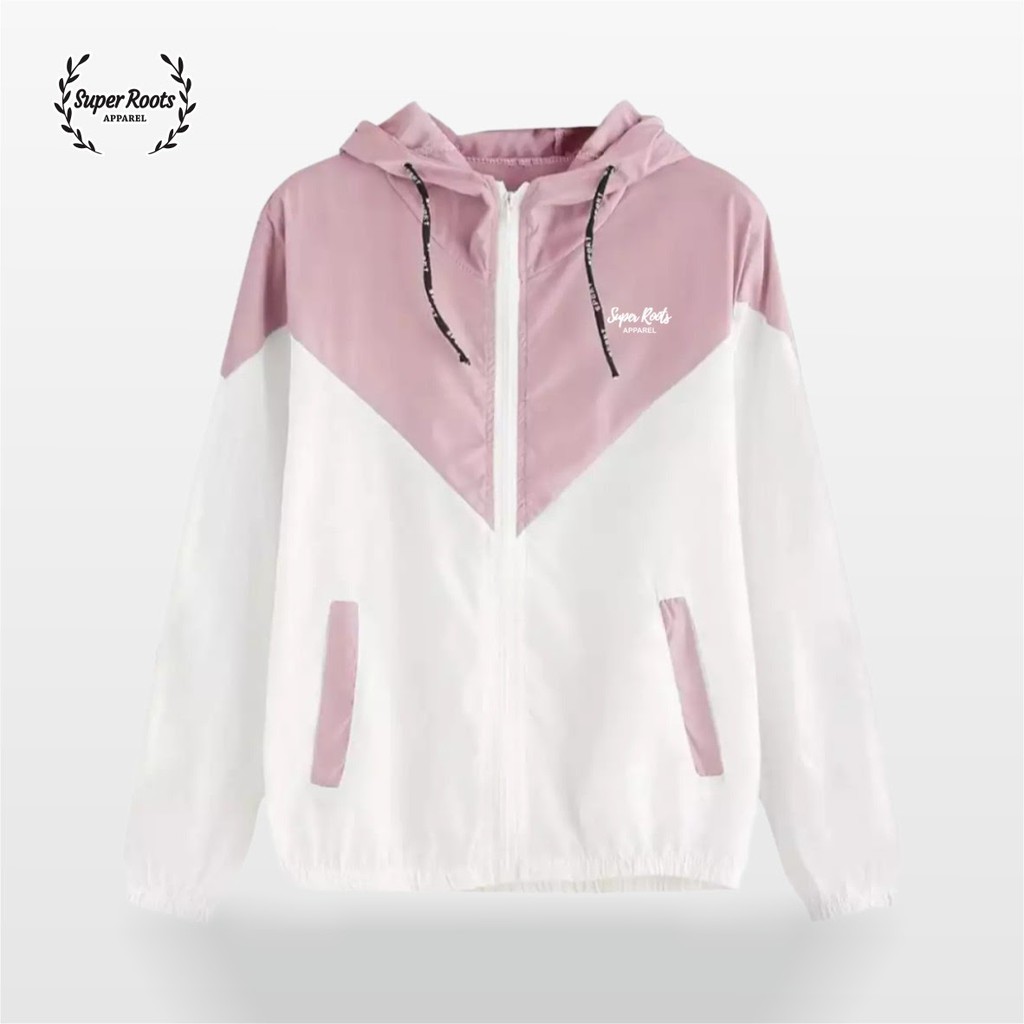 JAKET PARASUT WANITA OLAHRAGA JOGGING LARI WATERPROOF