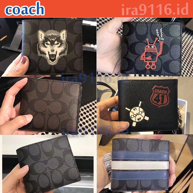 6 warna Pengiriman cepat Original COACH Dompet pria  