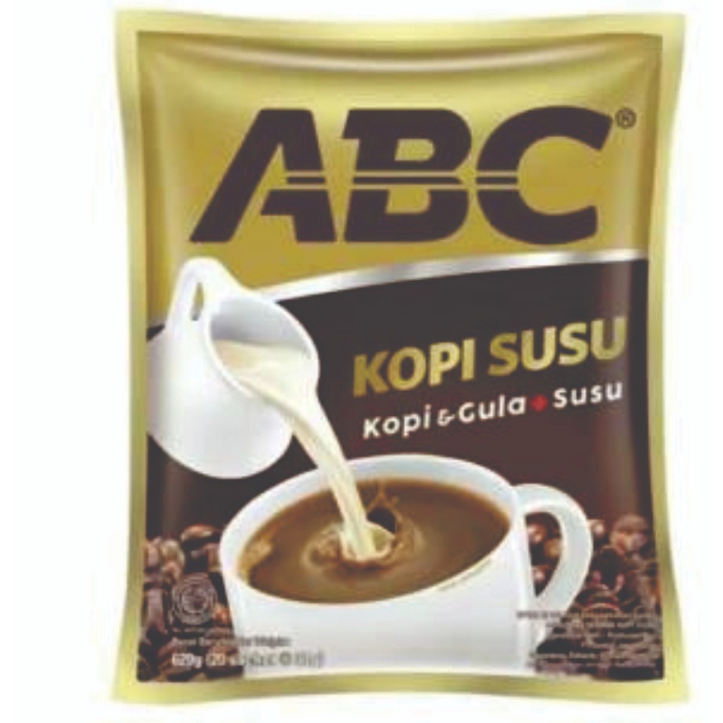 

ABC Kopi Susu Instant Kopi Gula Susu [31 gr/ 10 sachet] 1 renceng