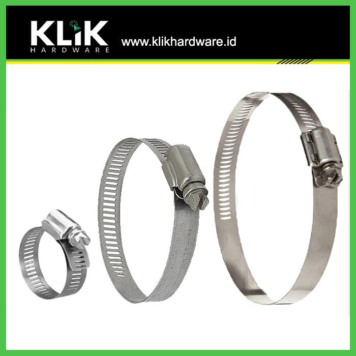 Hose Clamp Klem Selang Stainless Taiwan 2 - 2 1/2 - 3 Inch Pilih Ukuran