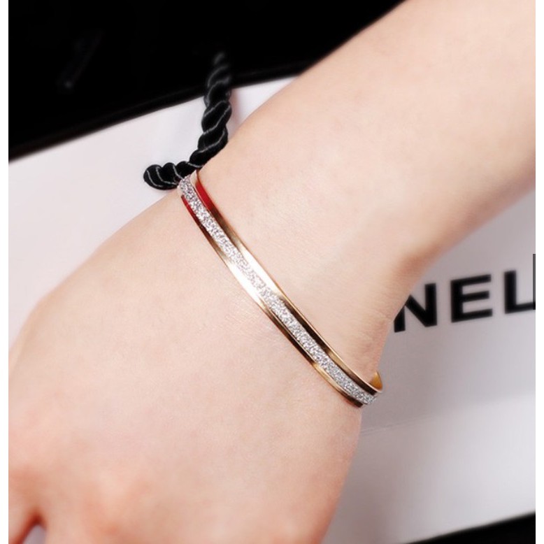 Gelang Wanita S12 Korea Fashion Women Titanium Alloy Bracelet Banle Aksesoris Perhiasan Elegan Style