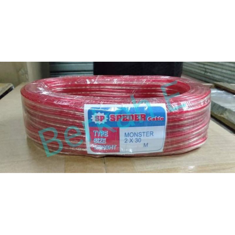 Kabel Speaker Transparan 2x30M