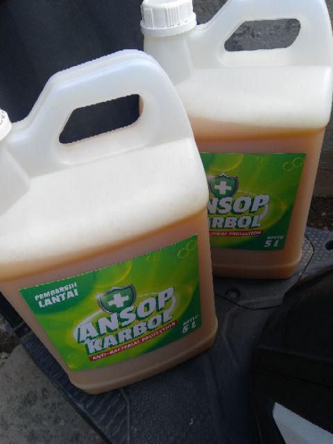 Ansop Karbol Anti Bacterial Pembersih Lantai 5 Liter Ready Anti Corona 5l / Ansoap