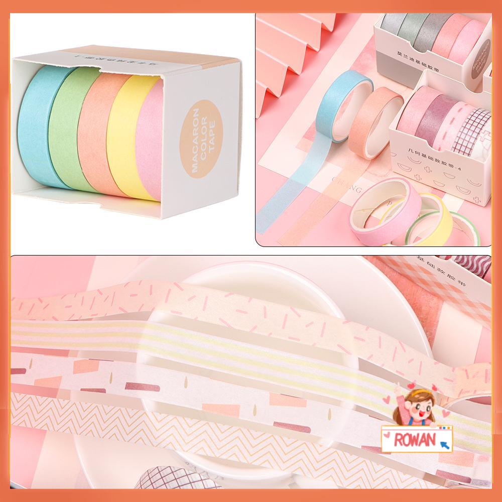 Stiker Washi Tape Motif Kartun Bunga / Hati Untuk Dekorasi DIY