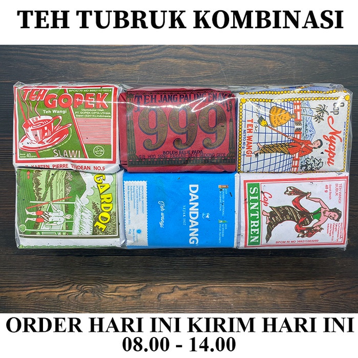 

(BISA COD) TEH TUBRUK KOMBINASI WEDANGAN SOLO ISI 6 TEH BERBEDA