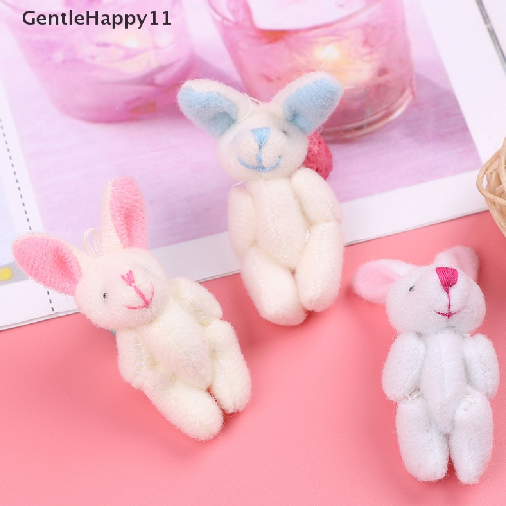 Gentlehappy Mainan Boneka plush Kelinci Mini 4cm Untuk Kotak Permen / Hadiah Anak