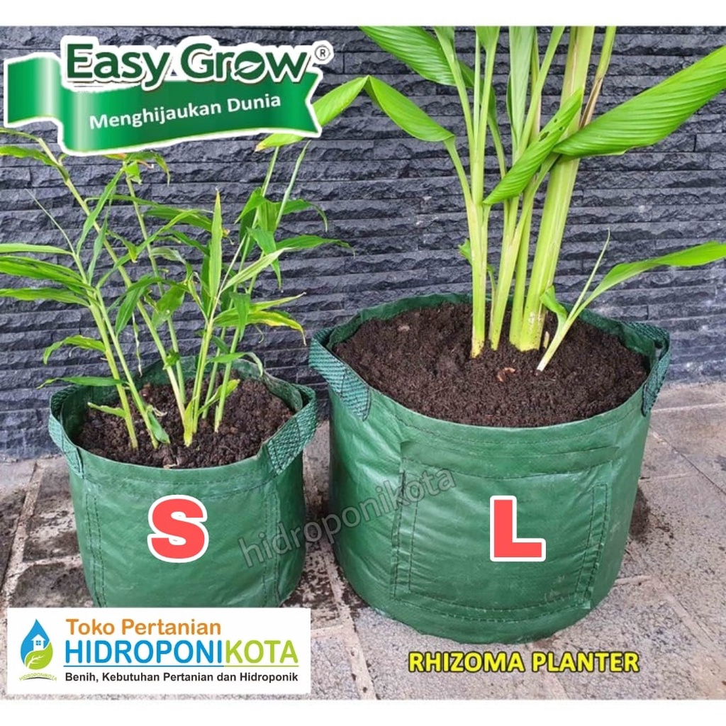 EASY GROW - RHIZOMA PLANTER BAG size S - pot jahe - planter jahe - pot rimpang - planter rimpang