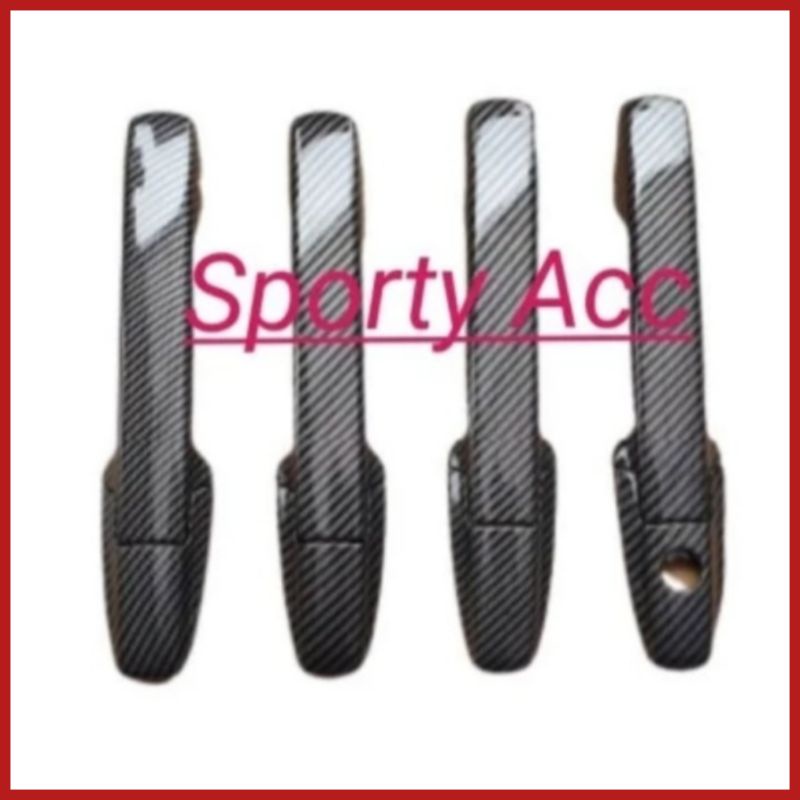 Handle Cover Pintu BRV Hitam Dop, Carbon Glossy