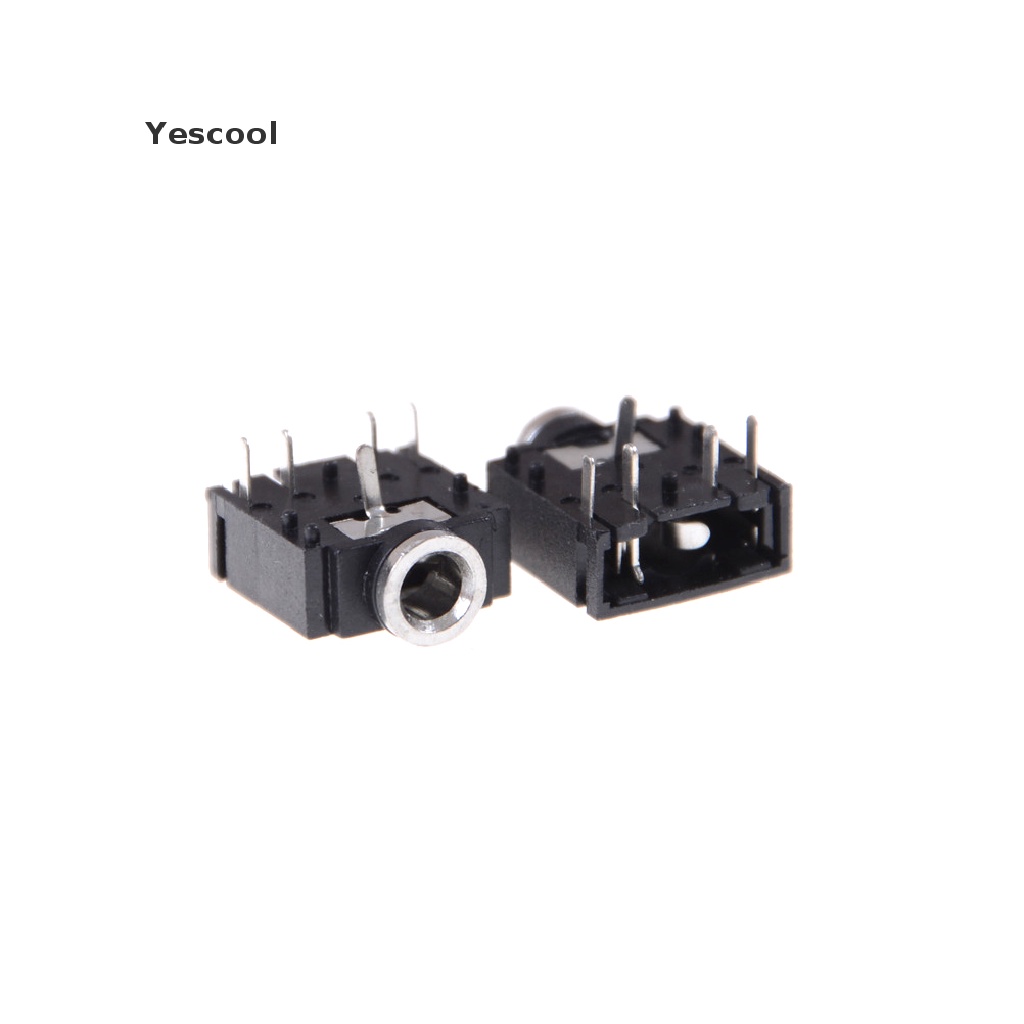 Yescool 10pcs Socket Jack Audio 3.5mm Female 5 Pin Stereo Untuk Headset / Interior PCB