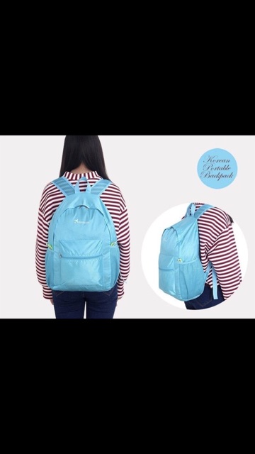 Korean portable backpack ( tas panggung yang bisa dilipat jadi kecil) ok  good quality