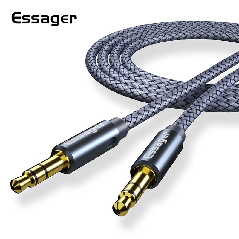

Essager Kabel Adapter Jack AUX 3.5mm Male ke Jack Audio 3.5mm untuk Samsung / Xiaomi