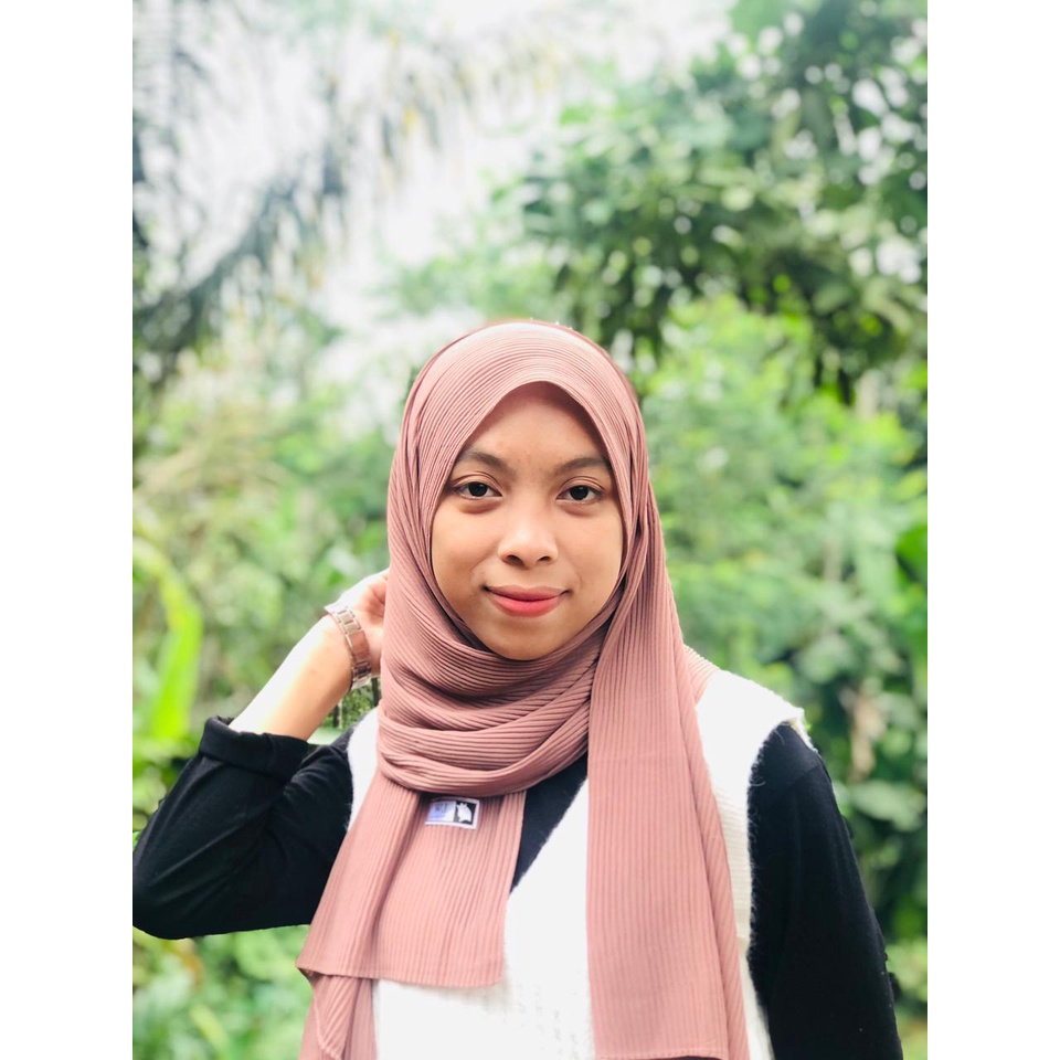 Jilbab pashmina plisket premium