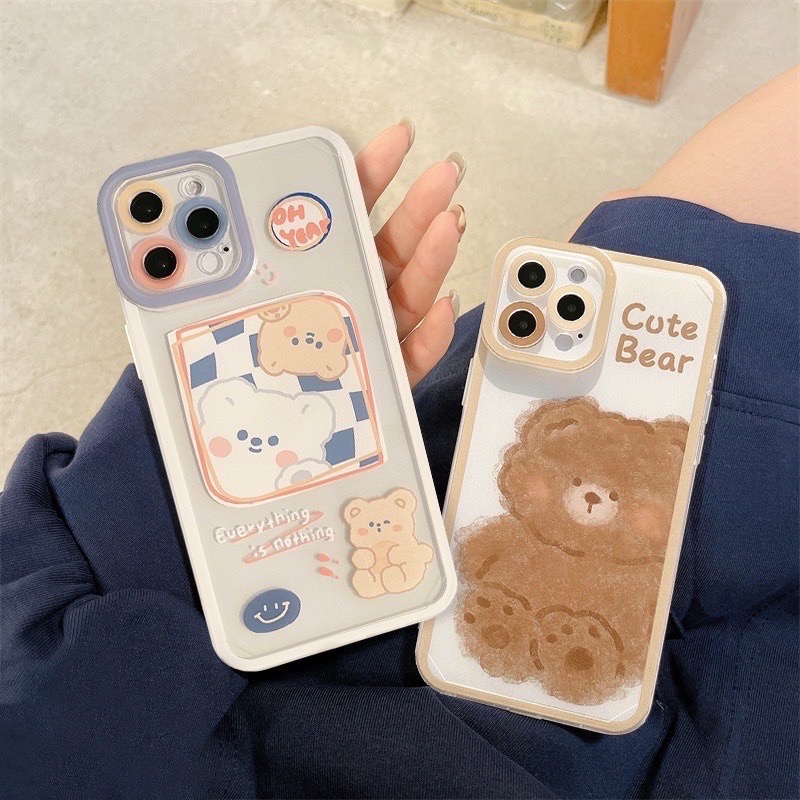 [TPC] Phone Case Iphone HP Korean Bear 6 6S 7 8 PLUS X XS MAX XR 11 12 13 Mini PRO PROMAX IP002 Cute Casing