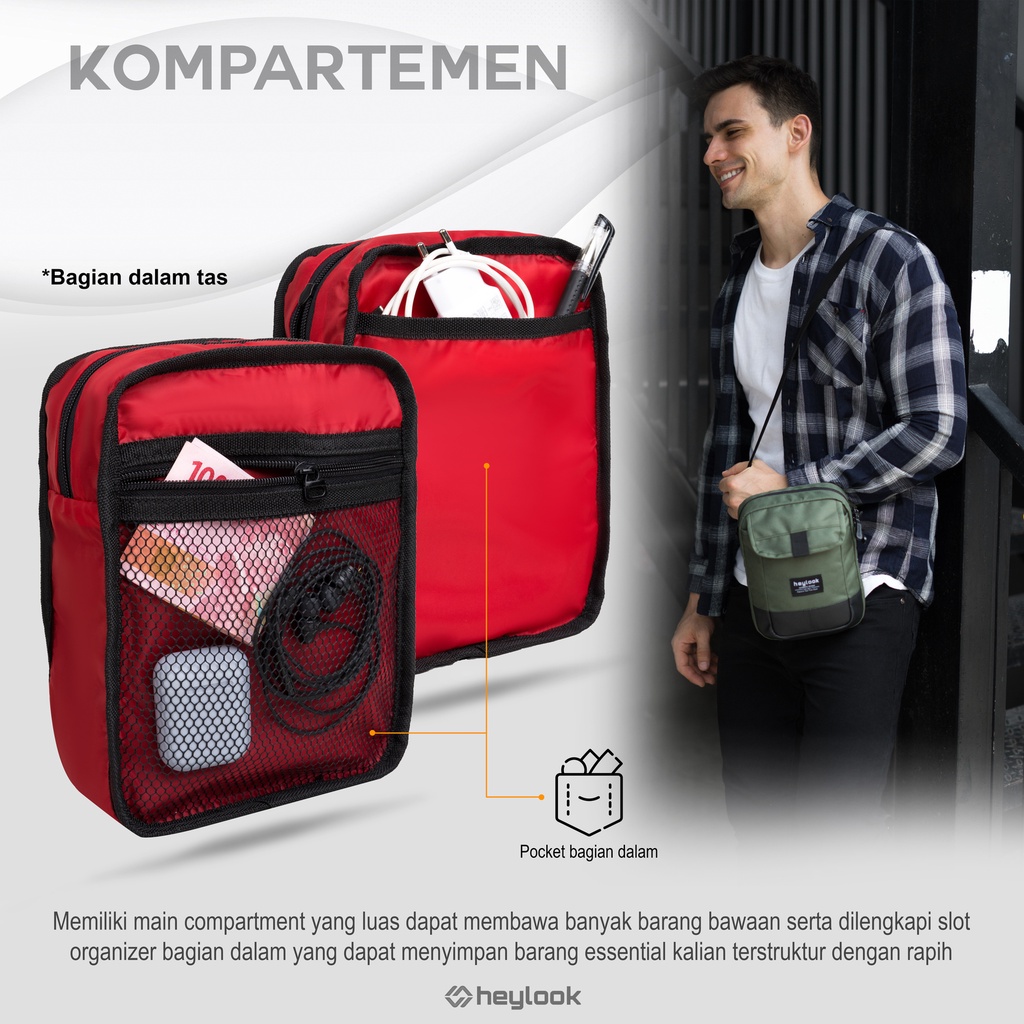 HEYLOOK Project - Tas Selempang Pria INFINITE Sling Bag Waterproof Pria