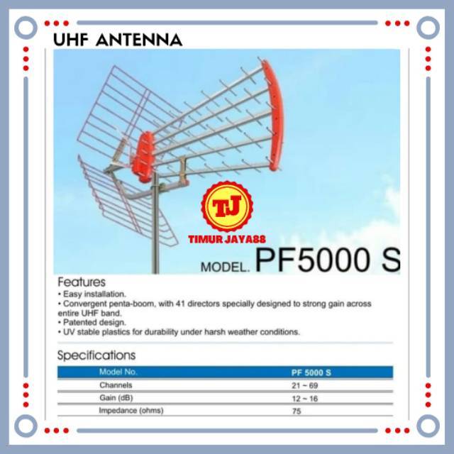 Jual Antena Tv Luar Pf 5000 S Pf Goceng Antenna Tv Outdoor - Jakarta Timur  - belanjahematcounter | Tokopedia