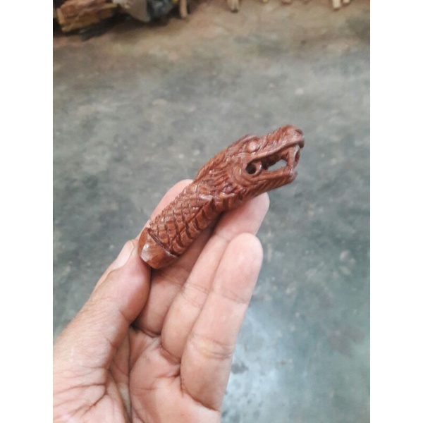 deder keris ukir naga  kayu stigi setigi