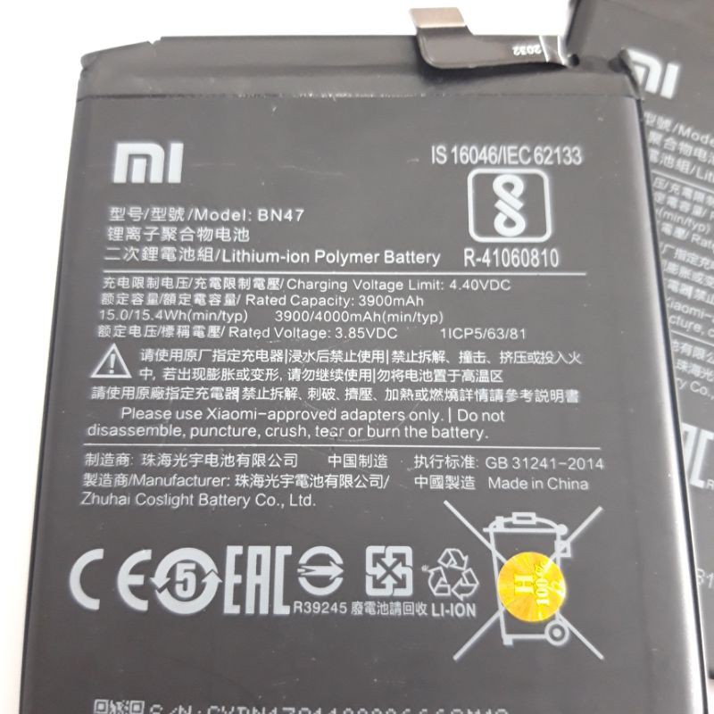 Battery Baterai Redmi 6 Pro BN47