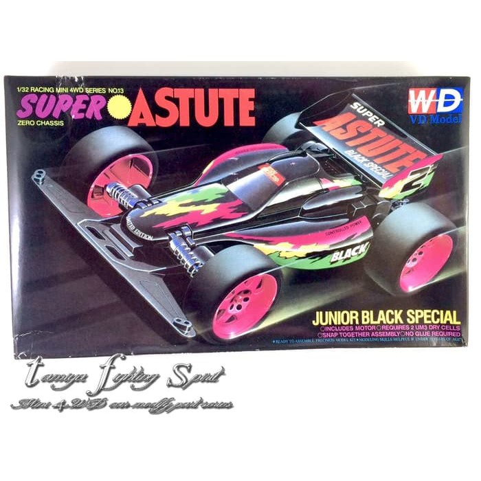 Tamiya DD Super Astute Black Special Mini4WD Zero Chassis VCAST01