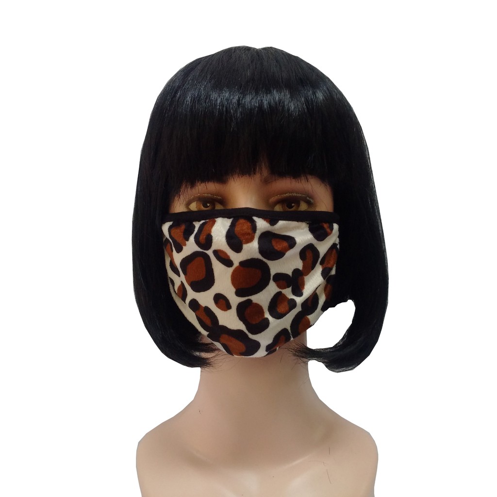 Masker Kain 3 Lapis ply Katun Motif Leopard macan tutul