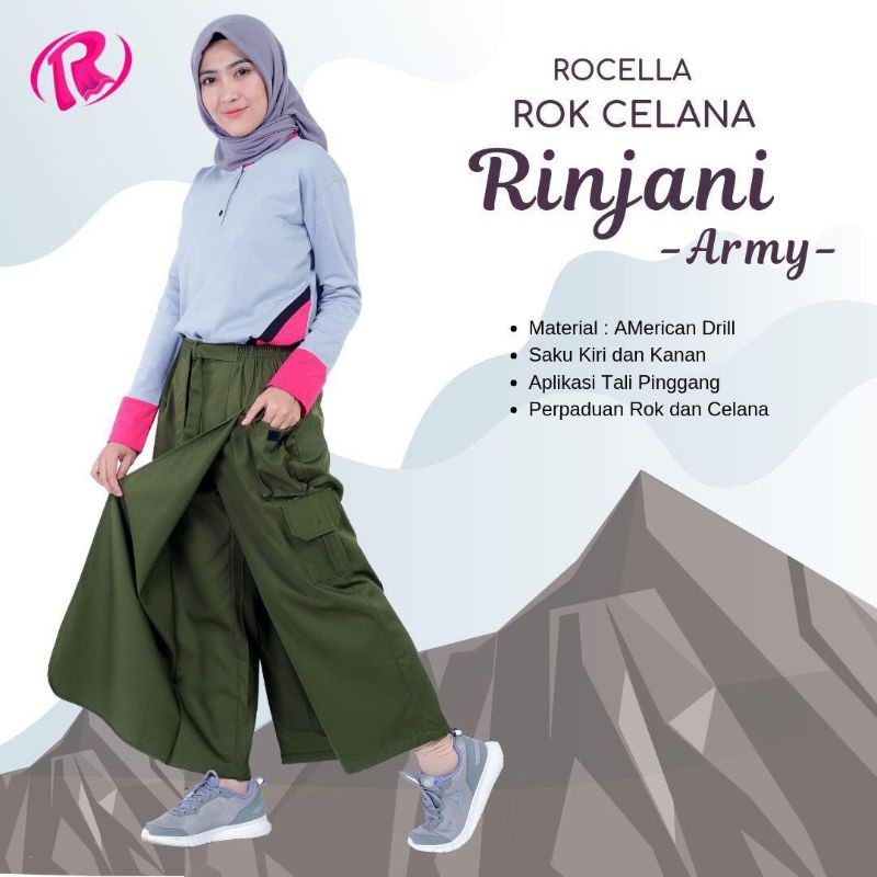 Rok Celana Rinjani ROCELLA | Rok Celana Muslimah Santai Casual