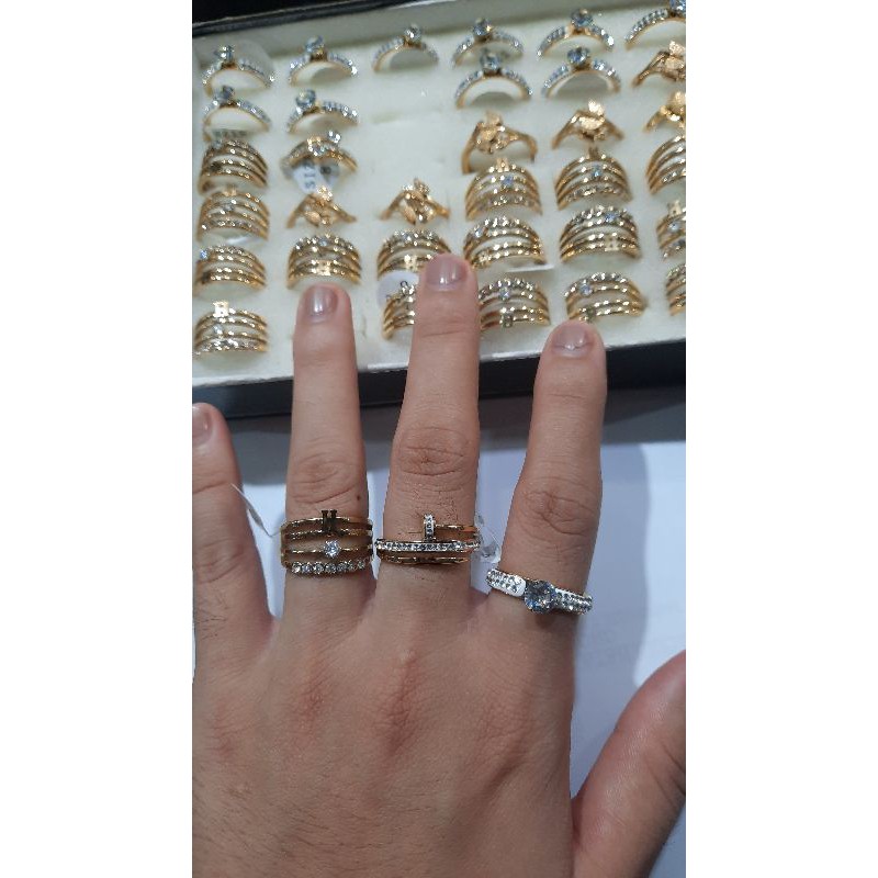 cincin besi putih asli