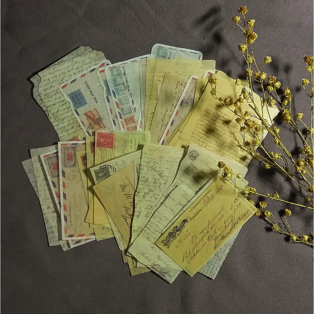 

Vintage Letter and Old Text/Book Stickers