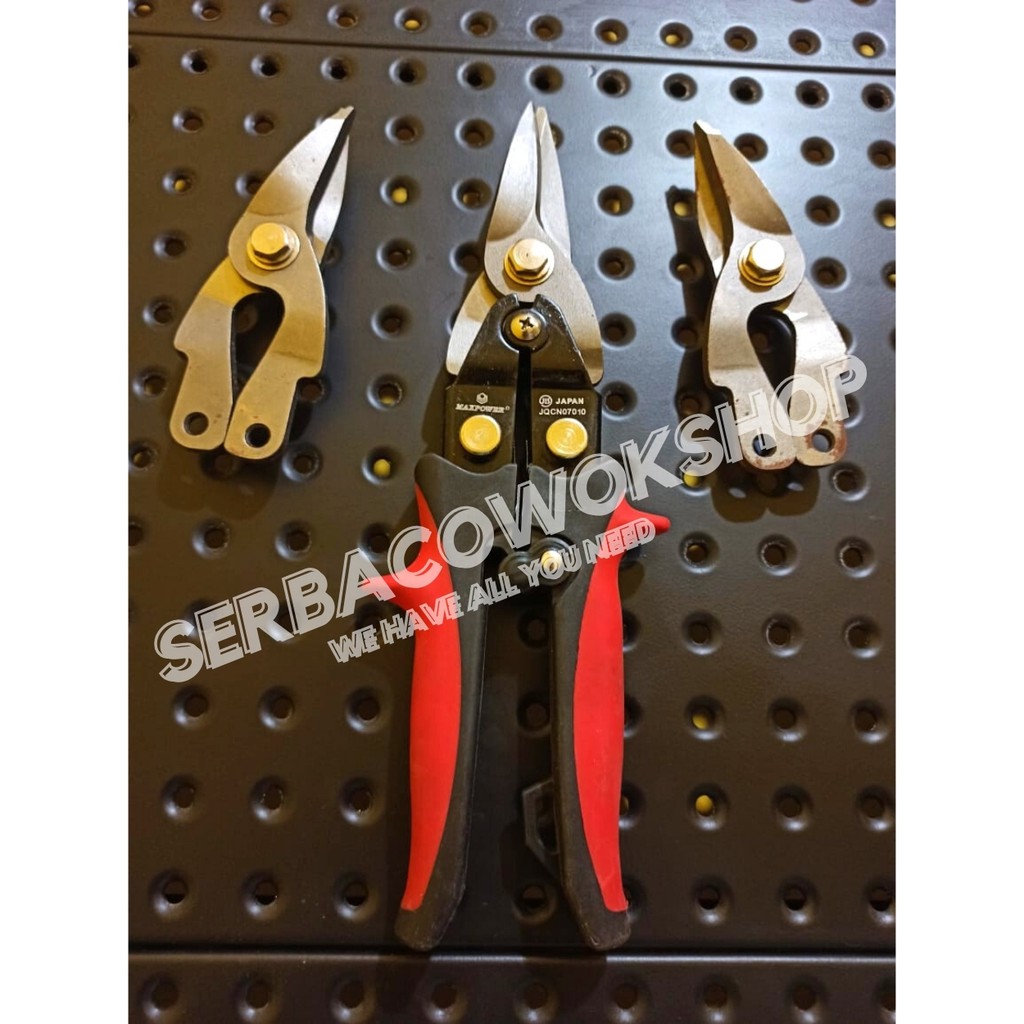 Maxpower Gunting Hollow Seng Baja Ringan 10 Inch 3 Mata Aviation Snip Lurus - Bengkok Kiri - Kanan