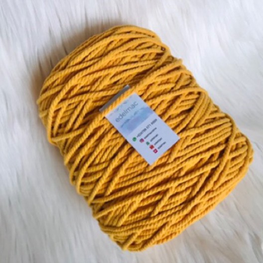 Tali Katun Macrame Kuning Twist 4mm Premium